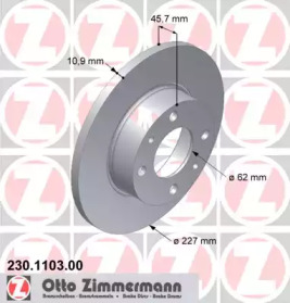 Тормозной диск (ZIMMERMANN: 230.1103.00)