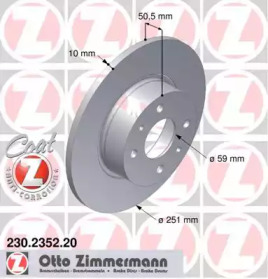 Тормозной диск (ZIMMERMANN: 230.2352.20)