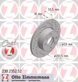 Тормозной диск (ZIMMERMANN: 230.2352.52)