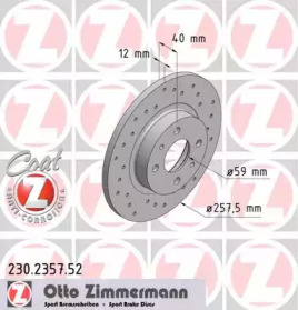 Тормозной диск (ZIMMERMANN: 230.2357.52)