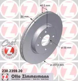 Тормозной диск (ZIMMERMANN: 230.2359.20)