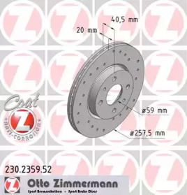 Тормозной диск (ZIMMERMANN: 230.2359.52)