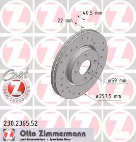 Тормозной диск (ZIMMERMANN: 230.2365.52)