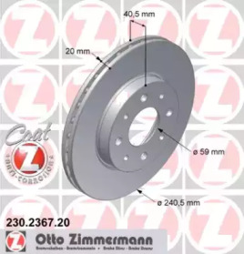 Тормозной диск (ZIMMERMANN: 230.2367.20)