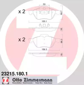 Комплект тормозных колодок (ZIMMERMANN: 23215.180.1)