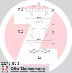 Комплект тормозных колодок (ZIMMERMANN: 23245.180.2)