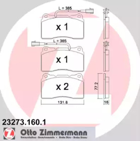 Комплект тормозных колодок (ZIMMERMANN: 23273.160.1)