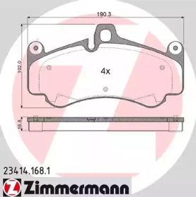 Комплект тормозных колодок (ZIMMERMANN: 23414.168.1)