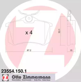 Комплект тормозных колодок (ZIMMERMANN: 23554.150.1)