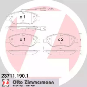 Комплект тормозных колодок (ZIMMERMANN: 23711.190.1)