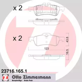 Комплект тормозных колодок (ZIMMERMANN: 23716.165.1)