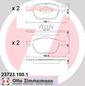 Комплект тормозных колодок (ZIMMERMANN: 23723.180.1)