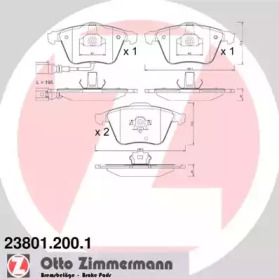 Комплект тормозных колодок (ZIMMERMANN: 23801.200.1)