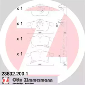 Комплект тормозных колодок (ZIMMERMANN: 23832.200.1)