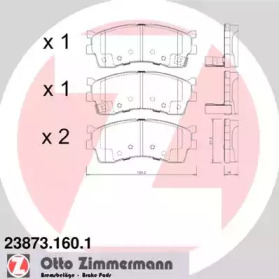 Комплект тормозных колодок (ZIMMERMANN: 23873.160.1)