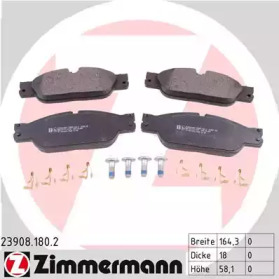 Комплект тормозных колодок (ZIMMERMANN: 23908.180.2)