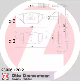 Комплект тормозных колодок (ZIMMERMANN: 23926.170.2)