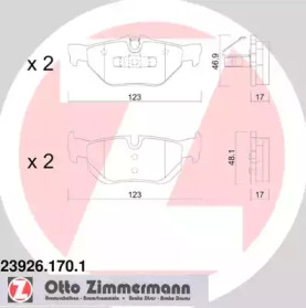 Комплект тормозных колодок (ZIMMERMANN: 23926.170.1)