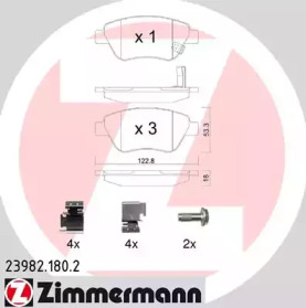 Комплект тормозных колодок (ZIMMERMANN: 23982.180.2)