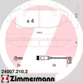 Комплект тормозных колодок (ZIMMERMANN: 24007.210.3)