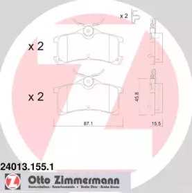 Комплект тормозных колодок (ZIMMERMANN: 24013.155.1)