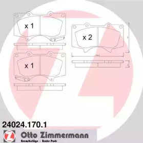 Комплект тормозных колодок (ZIMMERMANN: 24024.170.1)