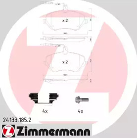 Комплект тормозных колодок (ZIMMERMANN: 24133.185.2)