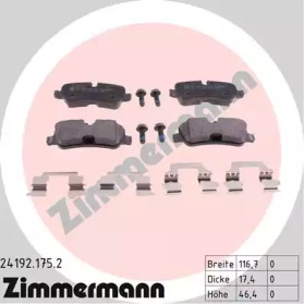 Комплект тормозных колодок (ZIMMERMANN: 24192.175.2)