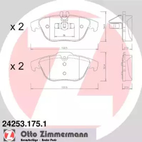 Комплект тормозных колодок (ZIMMERMANN: 24253.175.1)