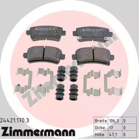 Комплект тормозных колодок (ZIMMERMANN: 24421.170.3)