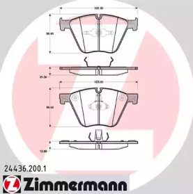 Комплект тормозных колодок (ZIMMERMANN: 24436.200.1)