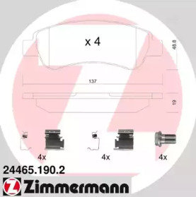 Комплект тормозных колодок (ZIMMERMANN: 24465.190.2)