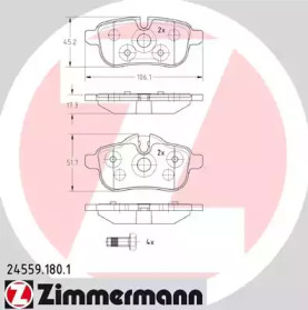 Комплект тормозных колодок (ZIMMERMANN: 24559.180.1)