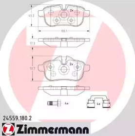 Комплект тормозных колодок (ZIMMERMANN: 24559.180.2)