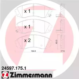 Комплект тормозных колодок (ZIMMERMANN: 24597.175.1)