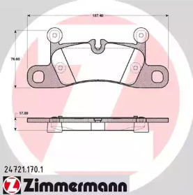 Комплект тормозных колодок (ZIMMERMANN: 24721.170.1)