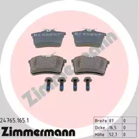 Комплект тормозных колодок (ZIMMERMANN: 24765.165.1)