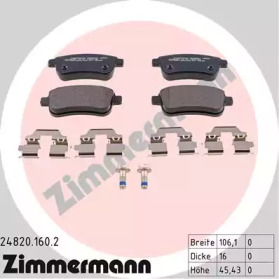 Комплект тормозных колодок (ZIMMERMANN: 24820.160.2)