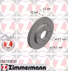 Тормозной диск (ZIMMERMANN: 250.1328.20)