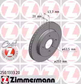 Тормозной диск (ZIMMERMANN: 250.1333.20)