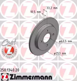 Тормозной диск (ZIMMERMANN: 250.1340.20)