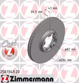 Тормозной диск (ZIMMERMANN: 250.1349.20)