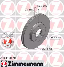 Тормозной диск (ZIMMERMANN: 250.1350.20)