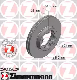 Тормозной диск (ZIMMERMANN: 250.1356.20)