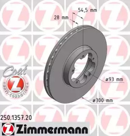 Тормозной диск (ZIMMERMANN: 250.1357.20)