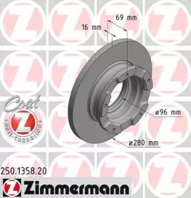 Тормозной диск (ZIMMERMANN: 250.1358.20)