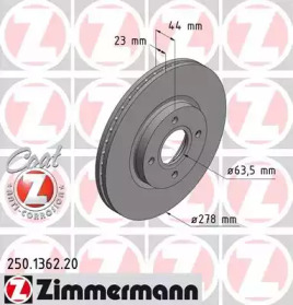 Тормозной диск (ZIMMERMANN: 250.1362.20)