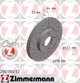 Тормозной диск (ZIMMERMANN: 250.1362.52)