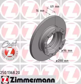 Тормозной диск (ZIMMERMANN: 250.1368.20)