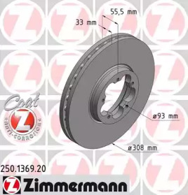 Тормозной диск (ZIMMERMANN: 250.1369.20)